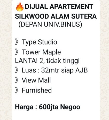 Kavling Tanah untuk Dijual di Alam Sutera, Tangerang, Luas 375m2 Kavling Tanah untuk Dijual di Alam Sutera, Tangerang, Luas 375m2