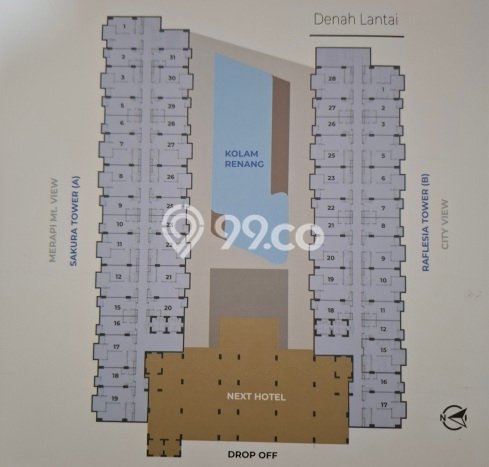 Hunian Apartemen Budget Friendly di Yogyakarta dengan 1 Kamar Tidur, 1 Kamar Mandi Hunian Apartemen Budget Friendly di Yogyakarta dengan 1 Kamar Tidur, 1 Kamar Mandi