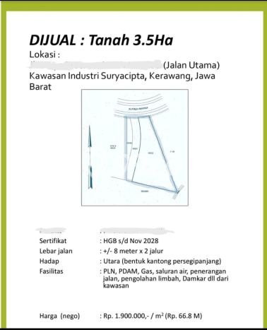 Jarang Ada! Tanah di Ciampel Punya Luas 35187m2 - Jarang Ada! Tanah di Ciampel Punya Luas 35187m2 -