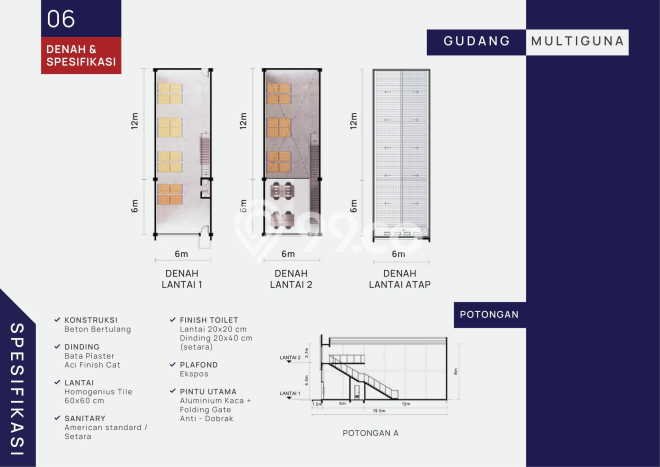 Gudang Dijual di Benda Tangerang dengan Luas Bangunan 108m2 Gudang Dijual di Benda Tangerang dengan Luas Bangunan 108m2