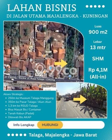 Tanah Area Berkembang Kawasan Talaga, Luas 900m², Akses ke Fasilitas, Lingkungan Asri Tanah Area Berkembang Kawasan Talaga, Luas 900m², Akses ke Fasilitas, Lingkungan Asri