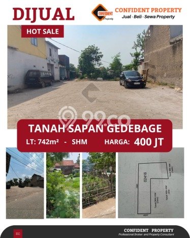 Tanah Area Prospektif di Gede Bage, Luas 742m², Akses ke Pusat Kota Tanah Area Prospektif di Gede Bage, Luas 742m², Akses ke Pusat Kota