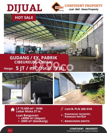 Gudang Area Bisnis Kawasan Cibeureum, Luas 6000m², Jalan Utama Gudang Area Bisnis Kawasan Cibeureum, Luas 6000m², Jalan Utama