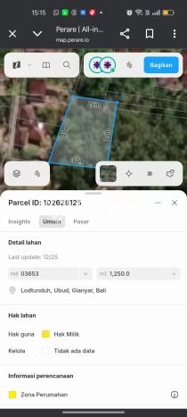 Lahan Strategis di Ubud Dijual dengan Luas 1250m2 Lahan Strategis di Ubud Dijual dengan Luas 1250m2
