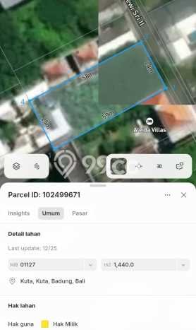 Tanah Strategis Dijual di Dewi Sri Badung 1440m2 Tanah Strategis Dijual di Dewi Sri Badung 1440m2