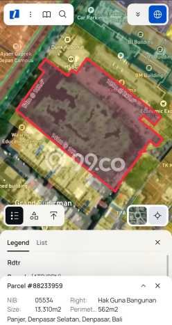 Kavling Tanah di Denpasar Timur Dijual Luas 13310m2 Legalitas SHM Kavling Tanah di Denpasar Timur Dijual Luas 13310m2 Legalitas SHM