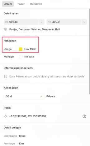 Tanah Lokasi Potensial Kawasan Renon, Luas 400m², Dekat ke Fasilitas Tanah Lokasi Potensial Kawasan Renon, Luas 400m², Dekat ke Fasilitas