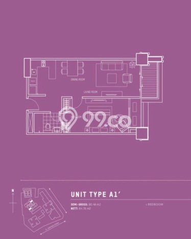 Hunian Apartemen Eksklusif untuk Dijual di Jakarta Selatan dengan 1 BR & 1 Kamar Mandi Hunian Apartemen Eksklusif untuk Dijual di Jakarta Selatan dengan 1 BR & 1 Kamar Mandi