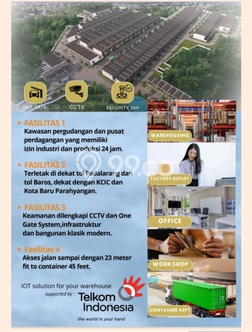 Gudang Dijual di Bandung LT 600m2 & LB 450m2 Lokasi Terbaik! Gudang Dijual di Bandung LT 600m2 & LB 450m2 Lokasi Terbaik!