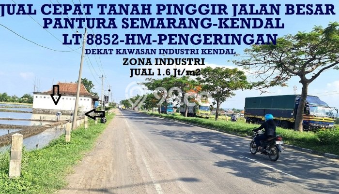 Tanah untuk Dijual Lokasi Kaliwungu, Kendal Luas 8852m2 - Tanah untuk Dijual Lokasi Kaliwungu, Kendal Luas 8852m2 -