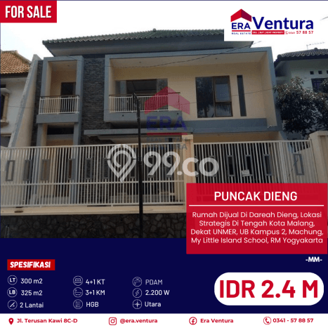 Rumah Modern 4 KT LT 300m2 di Dieng Rumah Modern 4 KT LT 300m2 di Dieng