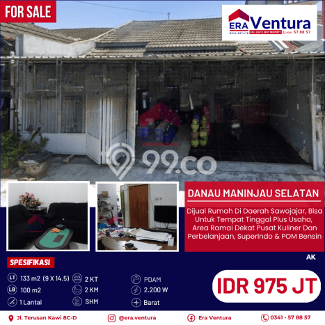 Dijual Rumah Eksklusif 2 KT di Sawojajar, Malang Dijual Rumah Eksklusif 2 KT di Sawojajar, Malang