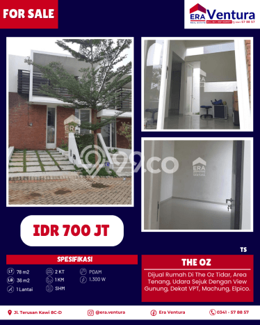 Rumah Modern 2 KT di Tidar Malang Unfurnished Rumah Modern 2 KT di Tidar Malang Unfurnished