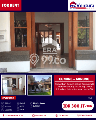 Rumah Disewakan Malang LT 680m2 LB 400m2 Area Malang Kota Rumah Disewakan Malang LT 680m2 LB 400m2 Area Malang Kota