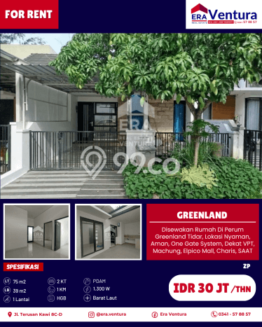Jarang Ada! Rumah Sewa 2 Kamar Nyaman Siap Huni Tidar Jarang Ada! Rumah Sewa 2 Kamar Nyaman Siap Huni Tidar