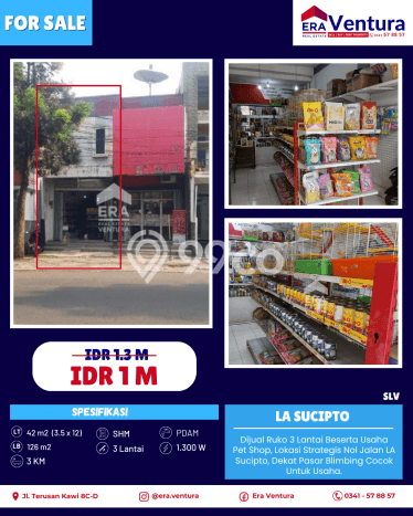Unit Ruko Dijual di Blimbing Malang 126m2 Unit Ruko Dijual di Blimbing Malang 126m2