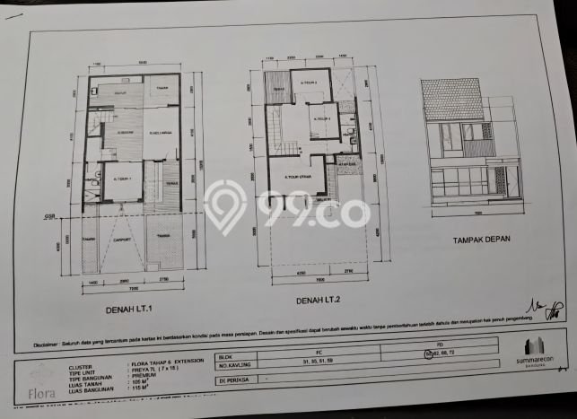Rumah Modern 3 Kamar LT 105m2 di Summarecon Bandung Rumah Modern 3 Kamar LT 105m2 di Summarecon Bandung