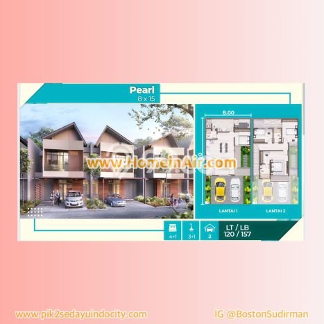 Jual Rumah Pik 2 Tahap 2 Cluster Denver 8x15 2 Lantai 120 M2 3 + 1 BR Type Pearl Jual Rumah Pik 2 Tahap 2 Cluster Denver 8x15 2 Lantai 120 M2 3 + 1 BR Type Pearl