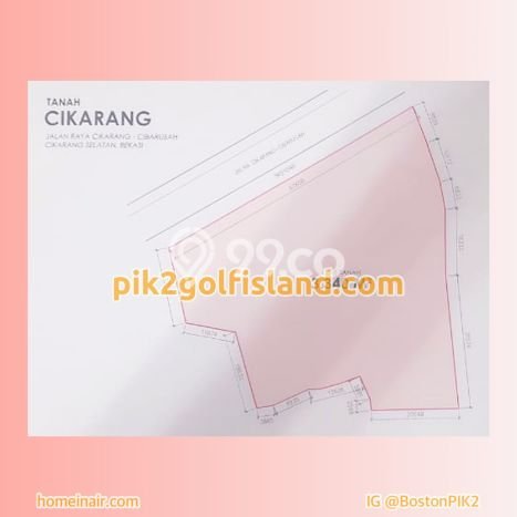Dijual Tanah Kawasan Cikarang, Luas 3340m², Akses Cikarang, Bekasi, Bekasi Dijual Tanah Kawasan Cikarang, Luas 3340m², Akses Cikarang, Bekasi, Bekasi