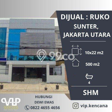 Unit Ruko Dijual di Jakarta Utara LT 226m2 & LB 500m2 Unit Ruko Dijual di Jakarta Utara LT 226m2 & LB 500m2