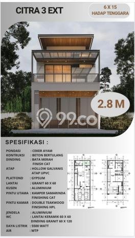 For Sale! Premium House LT 90m2 Desain Modern di Citra Garden For Sale! Premium House LT 90m2 Desain Modern di Citra Garden