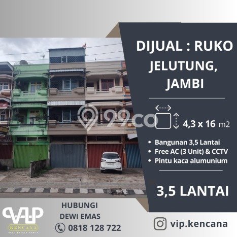 Ruko Dijual di Jelutung Jambi dengan Luas Bangunan 192m2 Ruko Dijual di Jelutung Jambi dengan Luas Bangunan 192m2