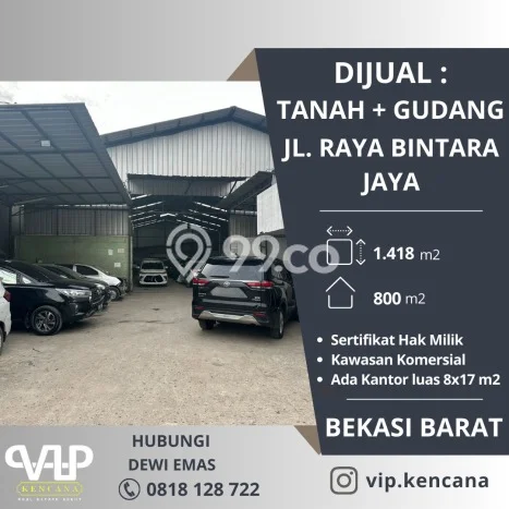 Paling Dicari! Gudang Dijual di Bintara Harga Kompetitif Paling Dicari! Gudang Dijual di Bintara Harga Kompetitif