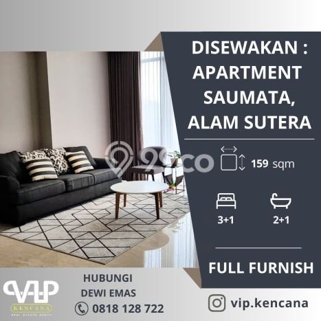 Sewa Apartemen Ekonomis 3 BR di Alam Sutera Tangerang Sewa Apartemen Ekonomis 3 BR di Alam Sutera Tangerang