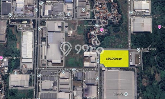 Tanah Kavling Dijual di Bekasi dengan Spesifikasi 30000m2 Tanah Kavling Dijual di Bekasi dengan Spesifikasi 30000m2