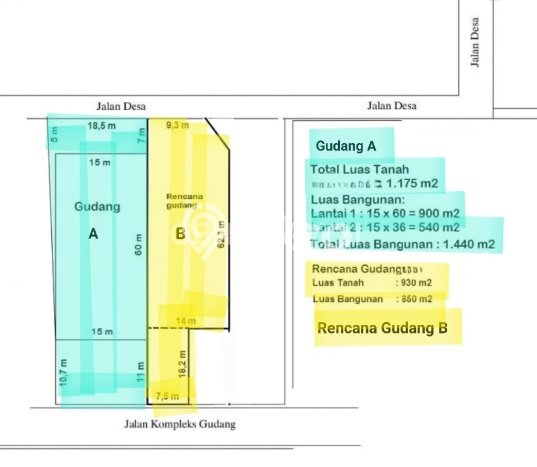 Gudang Dijual di Prime Area Tangerang Luas 1600m2 Gudang Dijual di Prime Area Tangerang Luas 1600m2