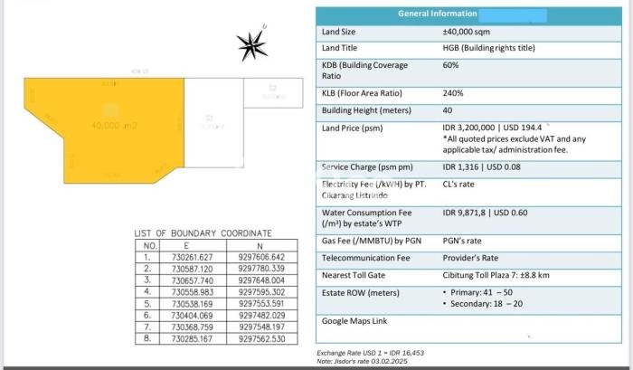 Tanah Dijual Area Strategis di Bekasi Bekasi 40000m2 Tanah Dijual Area Strategis di Bekasi Bekasi 40000m2