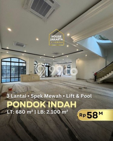 Rumah Mewah LB 2100m2 Siap Pakai Desain Elegan di Pondok Indah, Jakarta Selatan Rumah Mewah LB 2100m2 Siap Pakai Desain Elegan di Pondok Indah, Jakarta Selatan