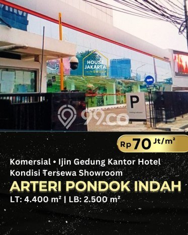 Dijual! Komersial di Pondok Indah Jakarta Selatan LT 4400m2 / LB 2500m2 Kawasan Bisnis Dijual! Komersial di Pondok Indah Jakarta Selatan LT 4400m2 / LB 2500m2 Kawasan Bisnis