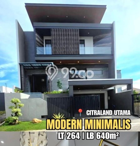 Rumah Mewah LB 640m2 Siap Huni Desain Elegan di Citraland, Surabaya Rumah Mewah LB 640m2 Siap Huni Desain Elegan di Citraland, Surabaya