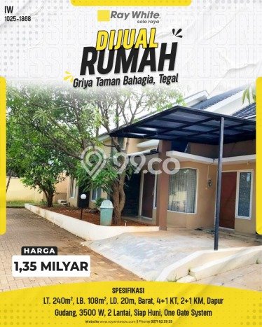 Dijual Rumah Strategis Bagus Punya 5 KT di Tegal Barat Tegal - Dijual Rumah Strategis Bagus Punya 5 KT di Tegal Barat Tegal -