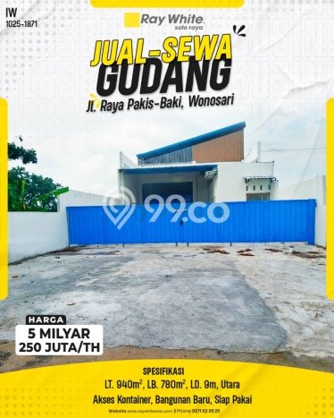Gudang bagus disewakan di Wonosari Klaten dengan LB 780m2 harga sewa terbaik Gudang bagus disewakan di Wonosari Klaten dengan LB 780m2 harga sewa terbaik