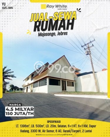 Rumah kawasan mojosongo, Dekat Fasilitas, LT 1396m2m² Rumah kawasan mojosongo, Dekat Fasilitas, LT 1396m2m²