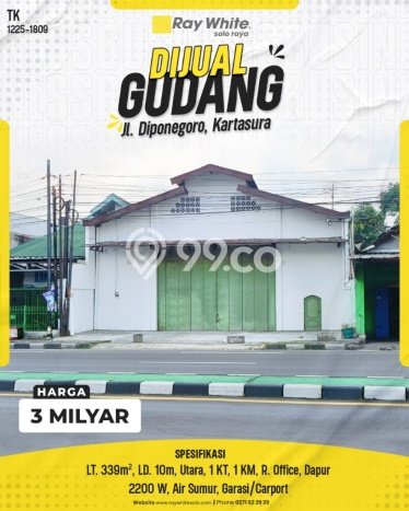 Lokasi Strategis! Dijual Gudang Bisnis di Kartasura, Sukoharjo Kondisi Baik Lokasi Strategis! Dijual Gudang Bisnis di Kartasura, Sukoharjo Kondisi Baik