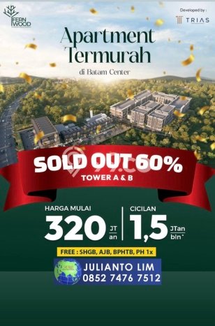 Apartemen Harga Terjangkau untuk Dijual di Batam Centre Dengan Spesifikasi 0 KT & 0 KM Apartemen Harga Terjangkau untuk Dijual di Batam Centre Dengan Spesifikasi 0 KT & 0 KM