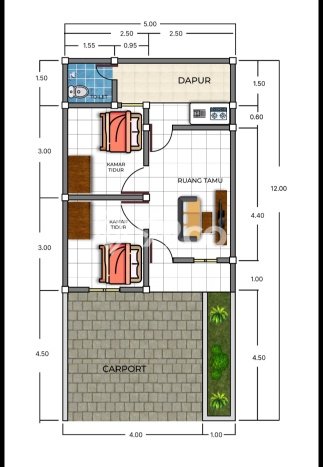 Rumah Sederhana Dijual di Tabanan 2 Kamar dengan LT 60m2 Rumah Sederhana Dijual di Tabanan 2 Kamar dengan LT 60m2