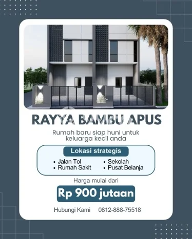 Dijual Hunian Rumah Nyaman 3 Kamar di Bambu Apus, Jakarta Timur Dijual Hunian Rumah Nyaman 3 Kamar di Bambu Apus, Jakarta Timur