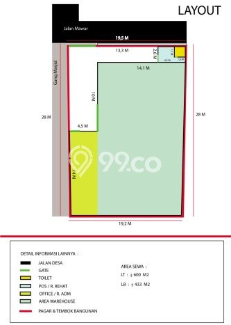 Gudang disewakan lokasi strategis Mustikajaya Bekasi 475m2 Gudang disewakan lokasi strategis Mustikajaya Bekasi 475m2