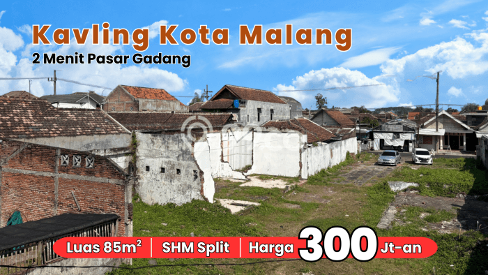 Tanah Kawasan Gadang, Luas 85m2m², Akses Gadang, Malang, Malang Tanah Kawasan Gadang, Luas 85m2m², Akses Gadang, Malang, Malang