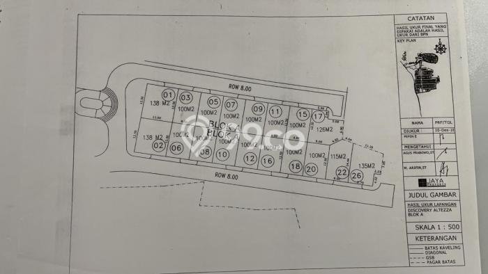 Tanah Dijual di Tangerang Selatan Seluas 138m2 Strategis Tanah Dijual di Tangerang Selatan Seluas 138m2 Strategis