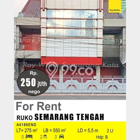 Unit Ruko disewakan di Semarang Tengah Semarang dengan LT 275m2 / LB 550m2 Unit Ruko disewakan di Semarang Tengah Semarang dengan LT 275m2 / LB 550m2