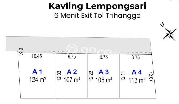 HARGA TERBAIK! Tanah Kawasan Mlati, Luas 124m², Area Strategis HARGA TERBAIK! Tanah Kawasan Mlati, Luas 124m², Area Strategis