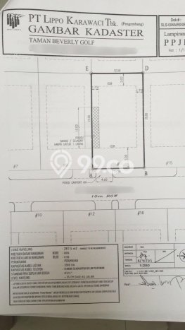 Dijual Tanah Lokasi Lippo Karawaci, Tangerang Seluas 288m2 Dijual Tanah Lokasi Lippo Karawaci, Tangerang Seluas 288m2