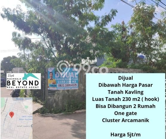 Tanah Dijual Lokasi Arcamanik, Bandung Luas 230m2 Legalitas Aman Tanah Dijual Lokasi Arcamanik, Bandung Luas 230m2 Legalitas Aman