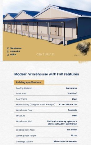 Gudang Kawasan Bisnis di Tugu, Luas 15456m2m², Siap Usaha Gudang Kawasan Bisnis di Tugu, Luas 15456m2m², Siap Usaha
