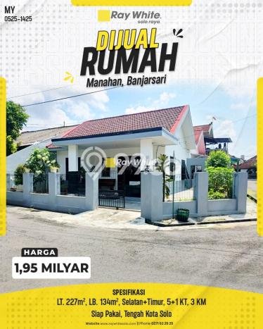 Dijual Rumah 5 Kamar Lokasi Strategis Nyaman dan Strategis di Manahan Dijual Rumah 5 Kamar Lokasi Strategis Nyaman dan Strategis di Manahan